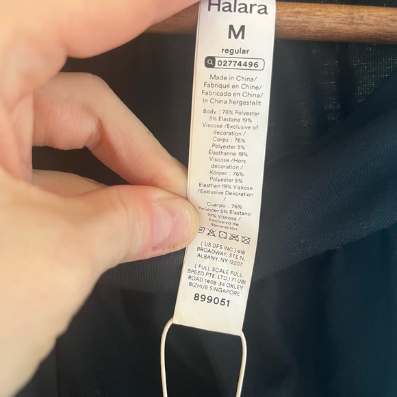 NWT HALARA Black Crossover High Waisted Pocket Drawstring Casual Joggers - Picture 11 of 11